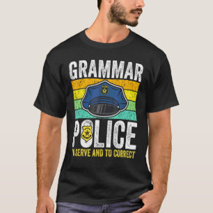 T-shirt Grammaire Police Hommes Femmes Enfants Police Cop