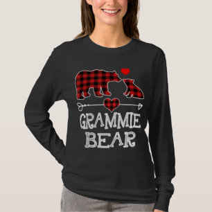T-shirt Grammie Bear Christmas Pajama Red Plaid Buffalo Fa