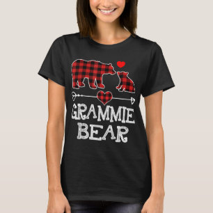 T-shirt Grammie Bear Christmas Pajama Red Plaid Buffalo Fa