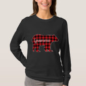 T-shirt Grammie Bear Red Plaid Family Matching Christmas P (Devant)