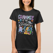 T-shirt Grammie De L'Anniversaire Fille Sirène Océan Aquar (Devant)