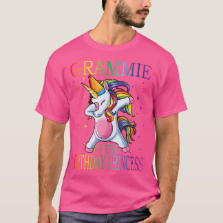 T-shirt Grammie De L'Anniversaire Princesse Unicorn