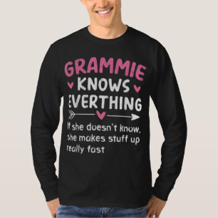 T-shirt Grammie sait tout Vintage Fête des Mères Gran