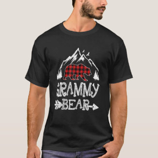 T-shirt Grammy Bear Noël Noël Noël Noël Pyjama Rouge Plaqu