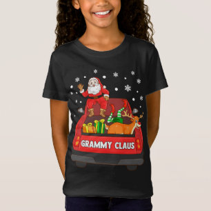 T-Shirt Grammy Claus Camion Rouge Père Noël Reindeer Elf C