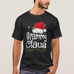 T-shirt Grammy Claus Pajama de Noël Famille Correspondant 