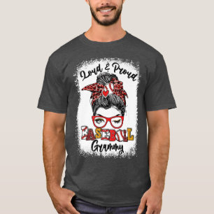 T-shirt Grammy De Baseball Fort Et Fière, Bun Messy Bleach