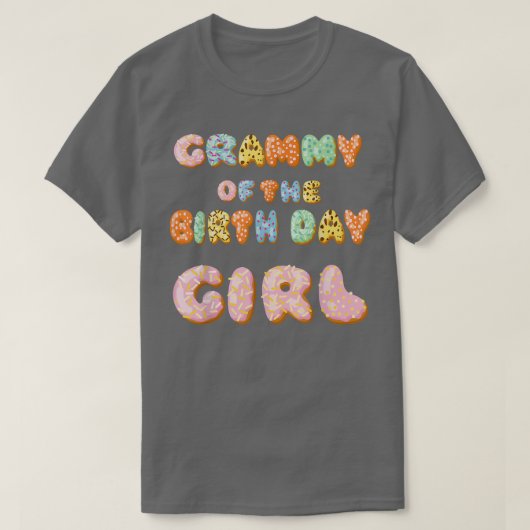 T-shirt Grammy de Donut mignonne Anniversaire Fille Douce  (Design devant)