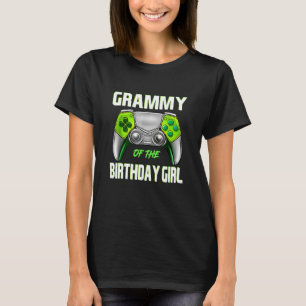 T-shirt Grammy de l'Anniversaire fille jumelée vidéo de la