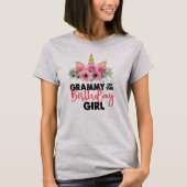 T-shirt Grammy De L'Anniversaire Fille Mère Cadeau Unicorn (Devant)