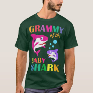 T-shirt Grammy Du Bébé Birthday Shark Grammy Shark Mot