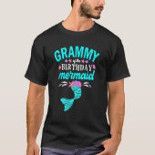 T-shirt Grammy Of The Birthday Mermaid Tee Family Matching (Devant)