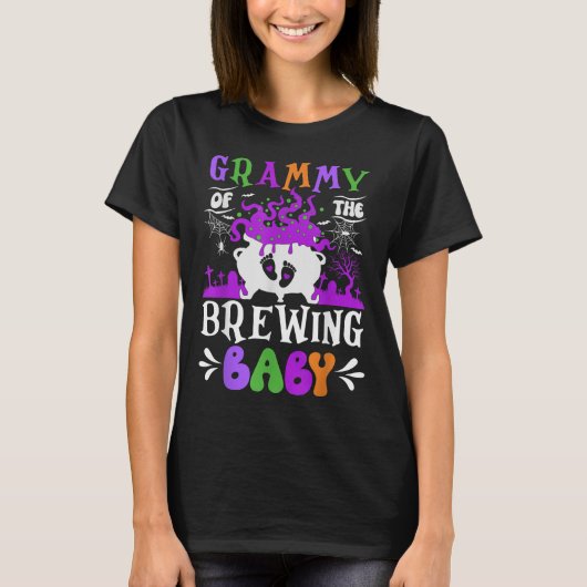 T-shirt Grammy Of The Brewing Baby Grandma To Be Halloween (Devant)