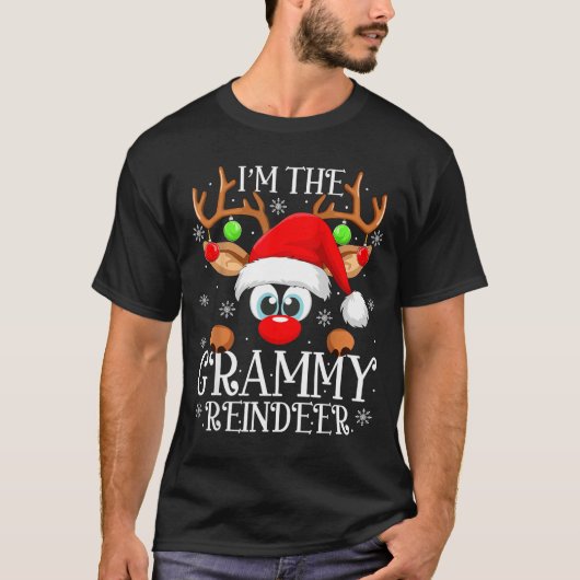 T-shirt Grammy Reindeer Christmas Family Matching Group Fu (Devant)