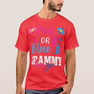 T-shirt Grammy rose ou bleu vous aime Bébé Genre Révéler P