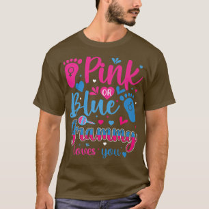 T-shirt Grammy rose ou bleu vous aime Bébé Genre Révéler P