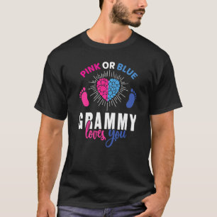 T-shirt Grammy Rose Ou Bleu Vous Aime Fête de la Révélatio