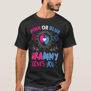 T-shirt Grammy Rose Ou Bleu Vous Aime Fête de la Révélatio