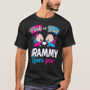 T-shirt Grammy Rose Ou Bleu Vous Aime Mères Genre Revea