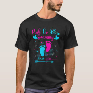 T-shirt Grammy Rose Ou Bleu Vous Aime Mignonne Genre Révél