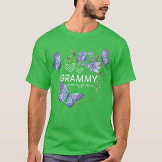 T-shirt Grammy shirt For Women with butterflies Mothers Da