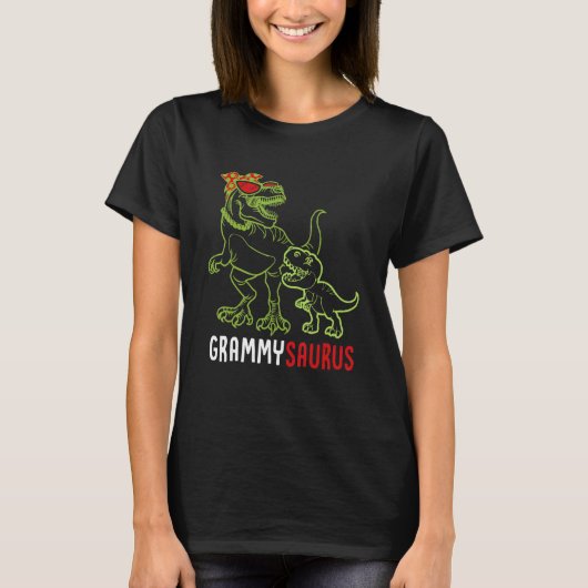 T-shirt Grammysaurus Tyrannosaurus Dinosaur Baby (Devant)