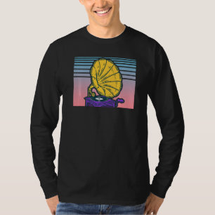 T-shirt Gramophone Enregistrement Lecteur Vaporwave Phono