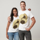 T-shirt Gramophone vintage (Unisexe)