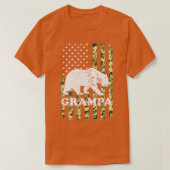 T-shirt Grampa Bear Camping Randonnée Camouflage USA Ameri (Design devant)