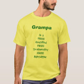 T-shirt Grampa est libre - chemise (Devant)