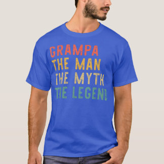 T-shirt Grampa L'Homme Le Mythe La Légende Vintage Rétro 