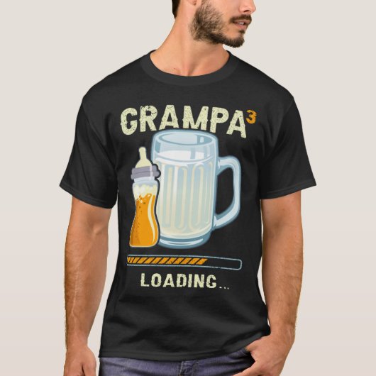 T-shirt Grampa to be Future Grampa 3rd grandchild (Devant)