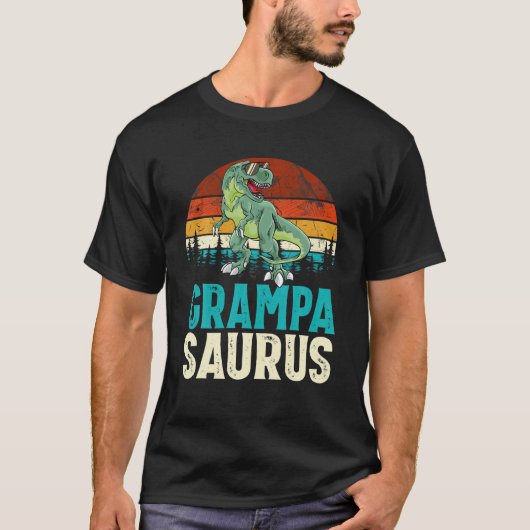 T-shirt Grampasaurus T Rex Dinosaur Grampa Saurus Famille  (Devant)