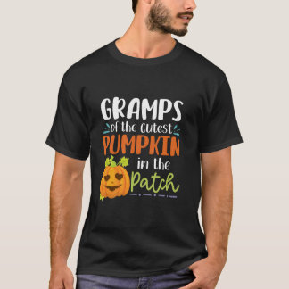 T-shirt Grampes Du Citrouille Le Plus Cutest Dans Le Patch