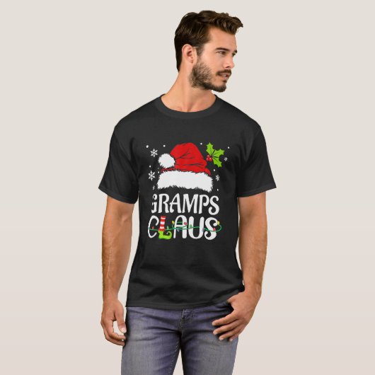 T-shirt Gramps Claus Noël Pyjama Famille Correspondant Noë (Devant entier)