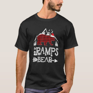 T-shirt Gramps Ours Pyjama de Noël Rouge Plaid Buffalo Fam