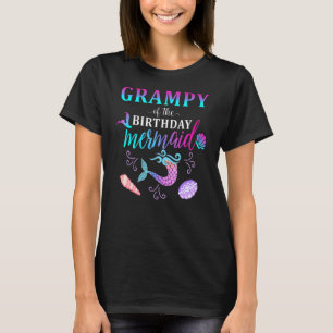 T-shirt Grampy De La Sirène D'Anniversaire Correspondant À