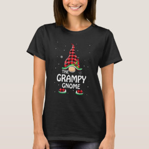 T-shirt Grampy Gnome Buffalo Plaid Matching Family Christa
