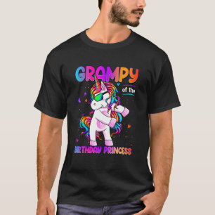 T-shirt Grampy of the Birthday Princess Girl Dabbing Unico