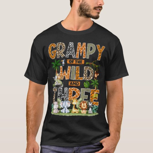 T-shirt Grampy Of The Wild &amp; Three Zoo 3rd Birthday Sa (Devant)