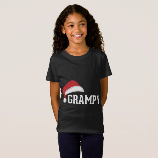 T-Shirt Grampy - Santa Hat Grand-parent Noël G (Devant entier)