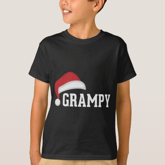 T-shirt Grampy - Santa Hat Grand-parent Noël G (Devant)
