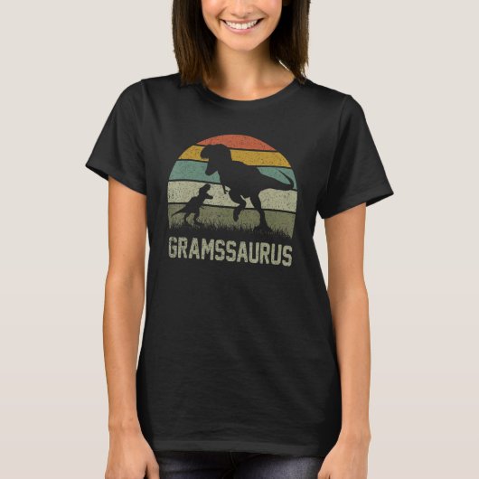 T-shirt Grams Saurus Rex Dinosaur Gramssaurus Family Match (Devant)