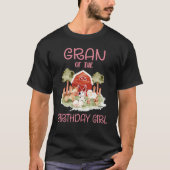 T-shirt Gran of the Birthday For Girl Barnyard Farm Animal (Devant)