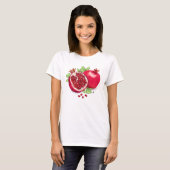 T-shirt Granatapfel, Blätter & Granatapfelkerne Abbildung (Devant entier)
