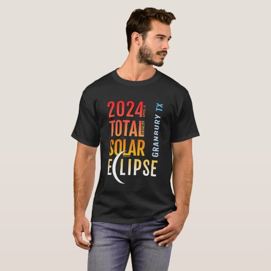 T-shirt Granbury Texas TX Total Solar Eclipse 2024 5 (Devant entier)