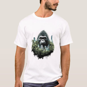 T-shirt Grand Ape Gorilla Animal Beauté Nature Faune