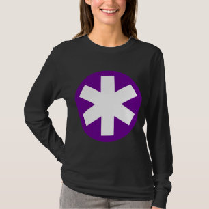 T-shirt Grand Asterisk - Profond violet et blanc