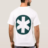 T-shirt Grand Asterisk - Vert foncé et blanc (Dos)