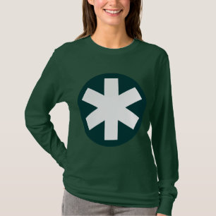 T-shirt Grand Asterisk - Vert foncé et blanc